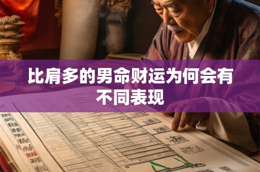 详细阅读:比肩多的男命财运为何会有不同表现 比肩多的男命财运为何会有不同表现