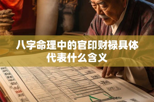 八字命理中的官印财禄具体代表什么含义
