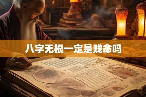 八字无根一定是贱命吗
