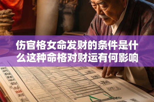 伤官格女命发财的条件是什么这种命格对财运有何影响