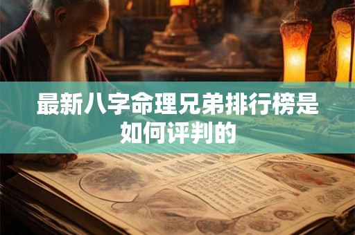 最新八字命理兄弟排行榜是如何评判的