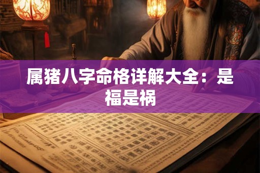 属猪八字命格详解大全：是福是祸