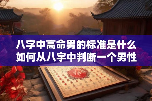 八字中高命男的标准是什么如何从八字中判断一个男性是否为高命男