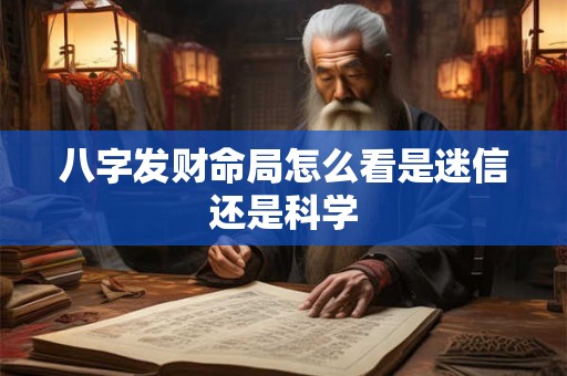 八字发财命局怎么看是迷信还是科学