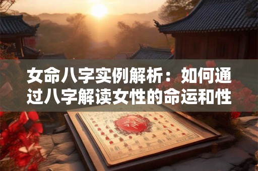 女命八字实例解析：如何通过八字解读女性的命运和性格