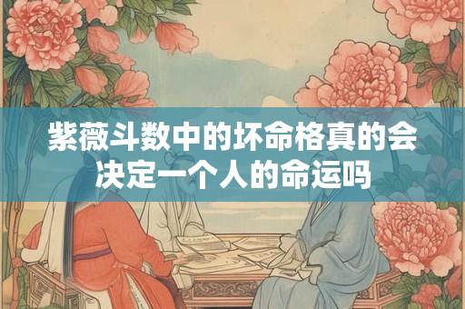 紫薇斗数中的坏命格真的会决定一个人的命运吗