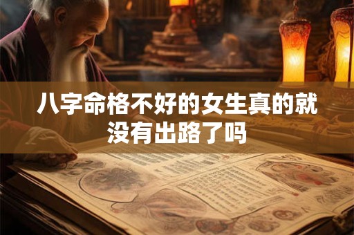 八字命格不好的女生真的就没有出路了吗