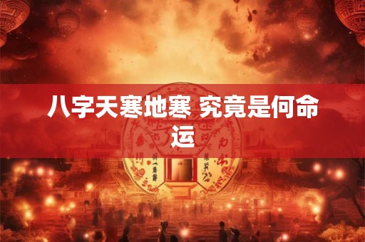 八字天寒地寒 究竟是何命运