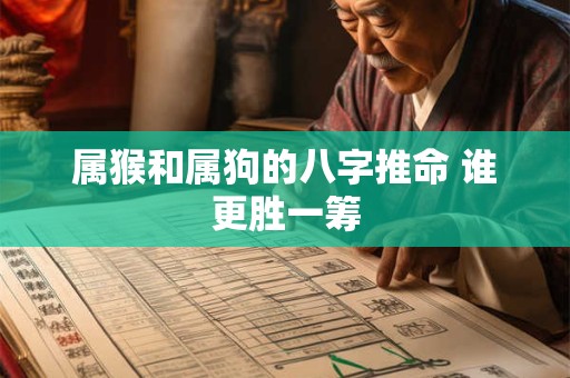 属猴和属狗的八字推命 谁更胜一筹