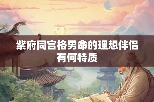 紫府同宫格男命的理想伴侣有何特质