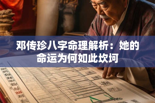 详细阅读:邓传珍八字命理解析:她的命运为何如此坎坷 邓传珍八字命理解析:她的命运为何如此坎坷