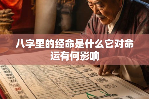 八字里的经命是什么它对命运有何影响