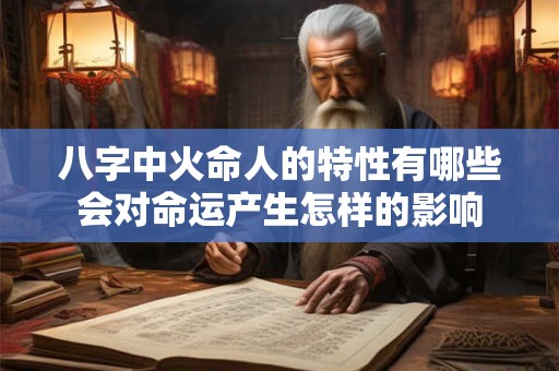 八字中火命人的特性有哪些会对命运产生怎样的影响