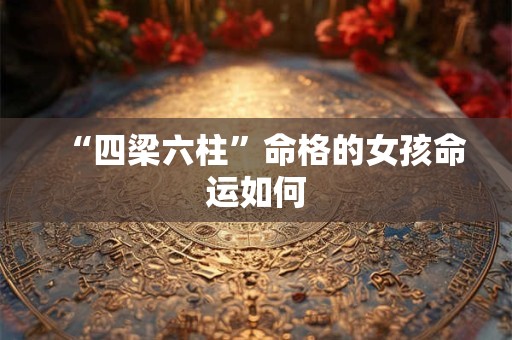 “四梁六柱”命格的女孩命运如何 “四梁六柱”命格的女孩命运如何