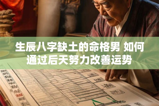 生辰八字缺土的命格男 如何通过后天努力改善运势
