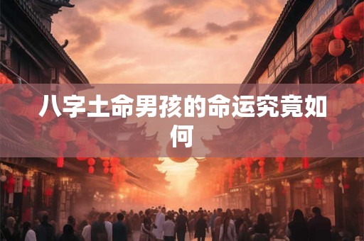 八字土命男孩的命运究竟如何