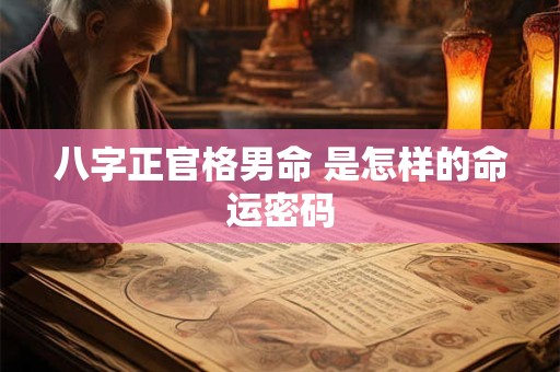 八字正官格男命 是怎样的命运密码