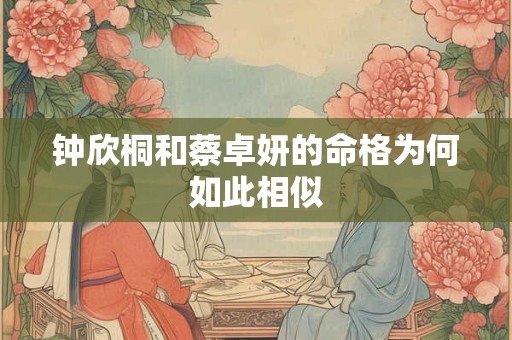 钟欣桐和蔡卓妍的命格为何如此相似
