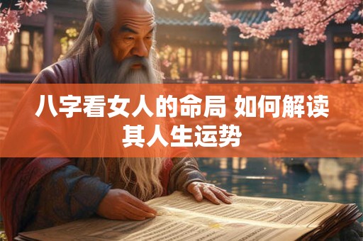 八字看女人的命局 如何解读其人生运势