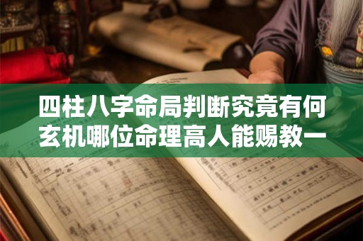 四柱八字命局判断究竟有何玄机哪位命理高人能赐教一二