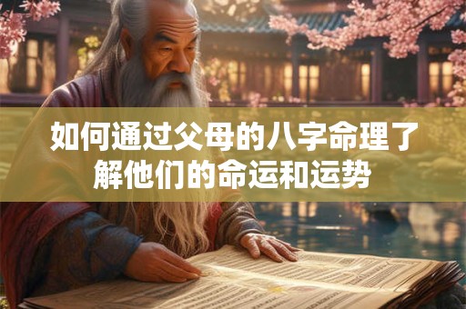 如何通过父母的八字命理了解他们的命运和运势