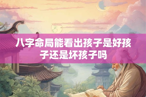 八字命局能看出孩子是好孩子还是坏孩子吗