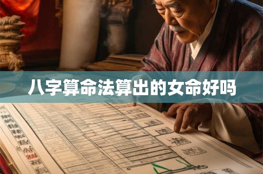 八字算命法算出的女命好吗