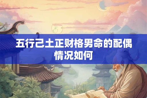 五行己土正财格男命的配偶情况如何