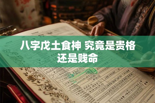 八字戊土食神 究竟是贵格还是贱命
