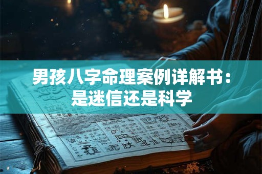 男孩八字命理案例详解书：是迷信还是科学