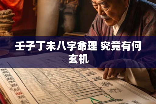 壬子丁未八字命理 究竟有何玄机