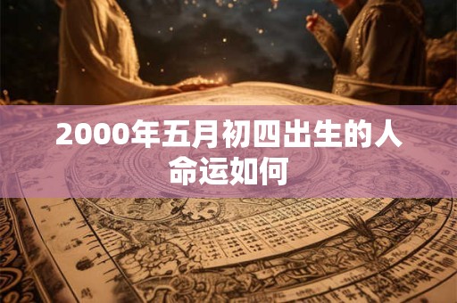 2000年五月初四出生的人命运如何