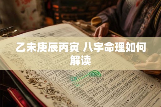 乙未庚辰丙寅 八字命理如何解读