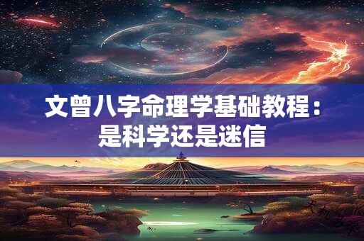 文曾八字命理学基础教程：是科学还是迷信