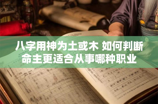 八字用神为土或木 如何判断命主更适合从事哪种职业