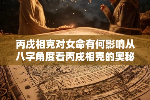 丙戌相克对女命有何影响从八字角度看丙戌相克的奥秘