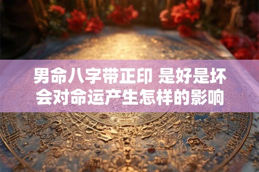 男命八字带正印 是好是坏会对命运产生怎样的影响