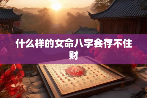 什么样的女命八字会存不住财
