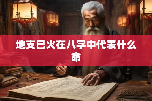 地支巳火在八字中代表什么命