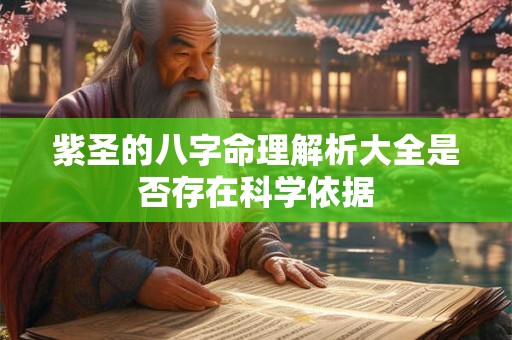 紫圣的八字命理解析大全是否存在科学依据
