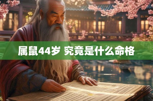 属鼠44岁 究竟是什么命格