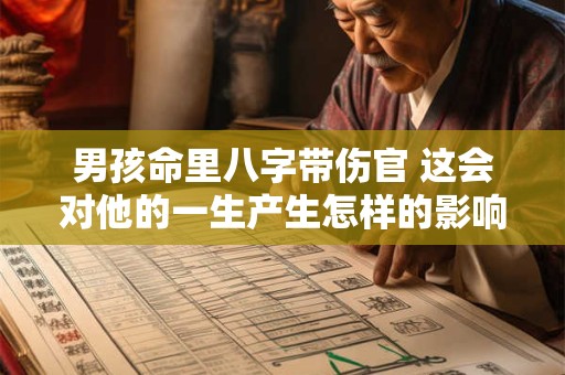 男孩命里八字带伤官 这会对他的一生产生怎样的影响呢