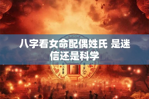 八字看女命配偶姓氏 是迷信还是科学