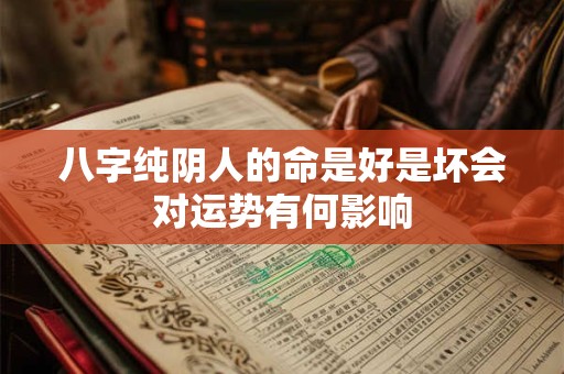 八字纯阴人的命是好是坏会对运势有何影响