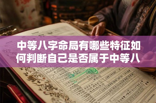 中等八字命局有哪些特征如何判断自己是否属于中等八字命局