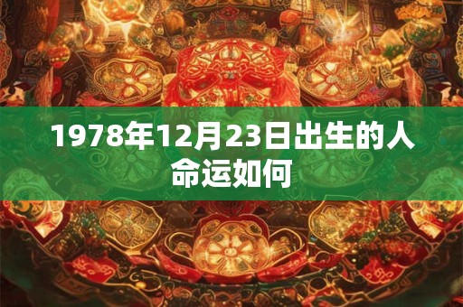 1978年12月23日出生的人命运如何