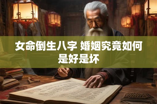 女命倒生八字 婚姻究竟如何是好是坏