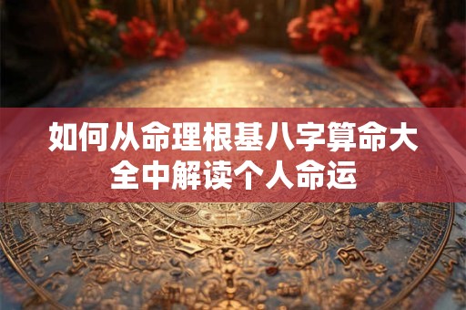 如何从命理根基八字算命大全中解读个人命运