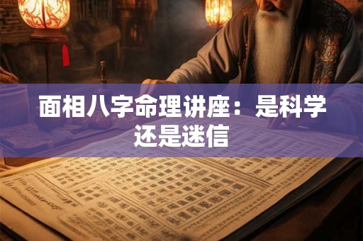 面相八字命理讲座：是科学还是迷信