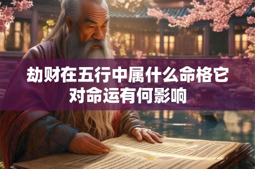劫财在五行中属什么命格它对命运有何影响